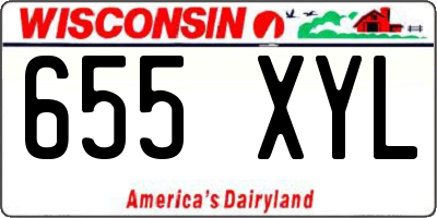 WI license plate 655XYL