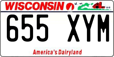 WI license plate 655XYM