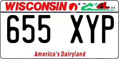 WI license plate 655XYP