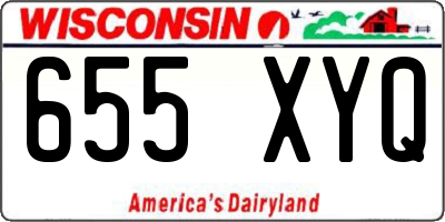 WI license plate 655XYQ