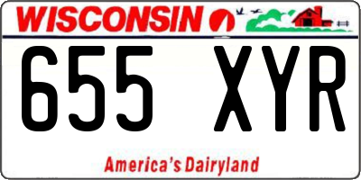 WI license plate 655XYR