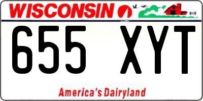 WI license plate 655XYT