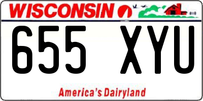 WI license plate 655XYU