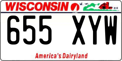 WI license plate 655XYW