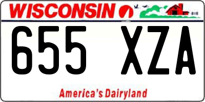 WI license plate 655XZA