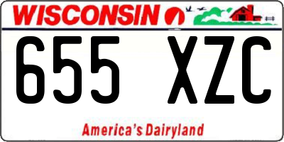 WI license plate 655XZC