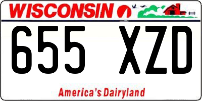 WI license plate 655XZD