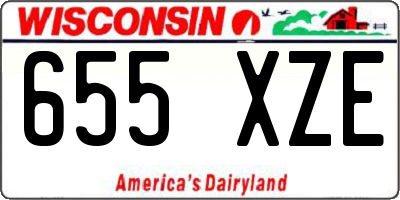 WI license plate 655XZE