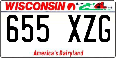 WI license plate 655XZG
