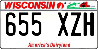 WI license plate 655XZH