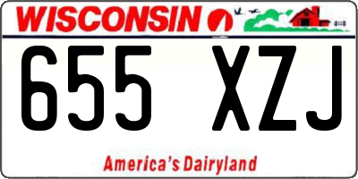 WI license plate 655XZJ