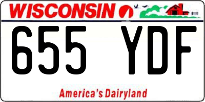 WI license plate 655YDF