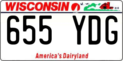 WI license plate 655YDG