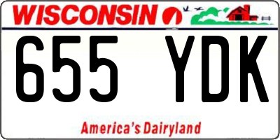 WI license plate 655YDK