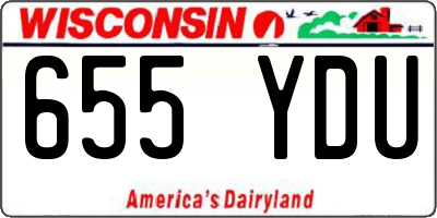 WI license plate 655YDU