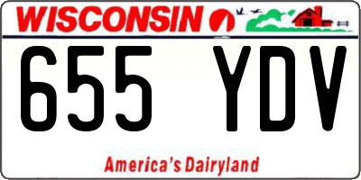 WI license plate 655YDV