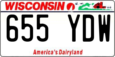 WI license plate 655YDW