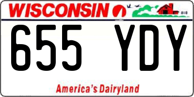 WI license plate 655YDY