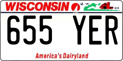 WI license plate 655YER