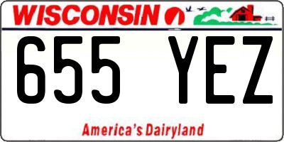 WI license plate 655YEZ