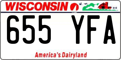 WI license plate 655YFA