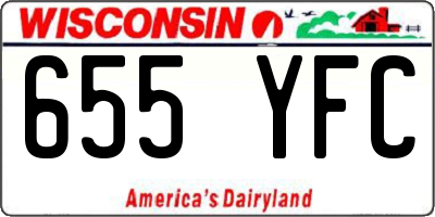 WI license plate 655YFC