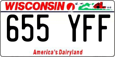WI license plate 655YFF
