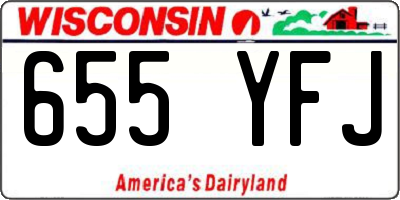 WI license plate 655YFJ