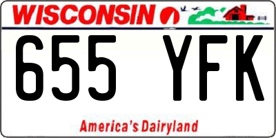WI license plate 655YFK