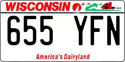WI license plate 655YFN
