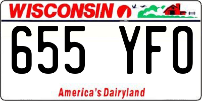 WI license plate 655YFO