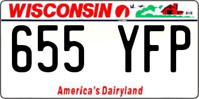WI license plate 655YFP