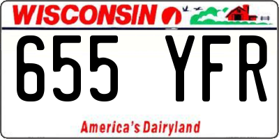 WI license plate 655YFR