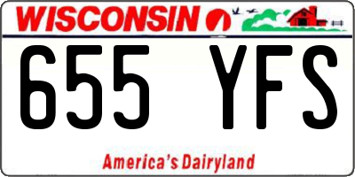 WI license plate 655YFS