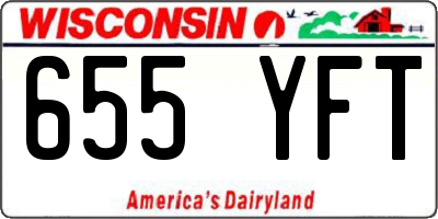 WI license plate 655YFT