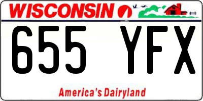 WI license plate 655YFX