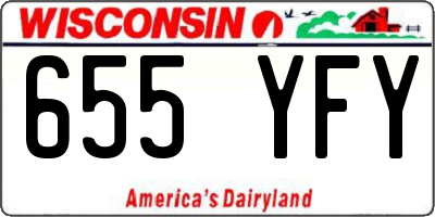 WI license plate 655YFY