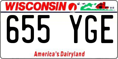 WI license plate 655YGE