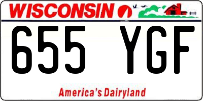 WI license plate 655YGF
