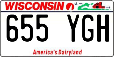 WI license plate 655YGH