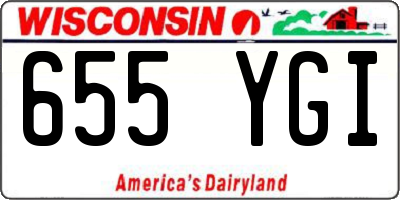 WI license plate 655YGI