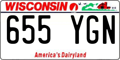 WI license plate 655YGN