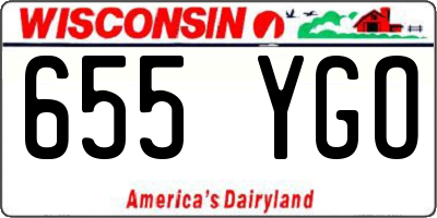 WI license plate 655YGO