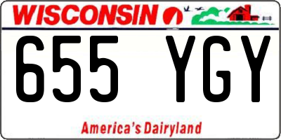 WI license plate 655YGY