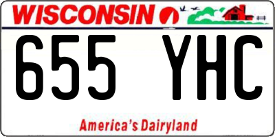 WI license plate 655YHC