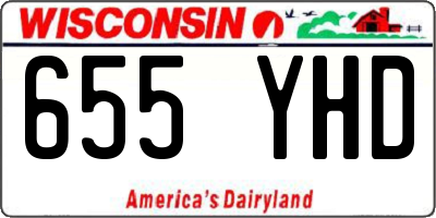 WI license plate 655YHD