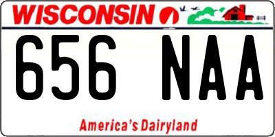 WI license plate 656NAA