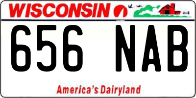 WI license plate 656NAB