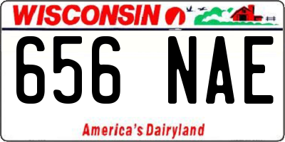 WI license plate 656NAE