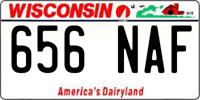 WI license plate 656NAF